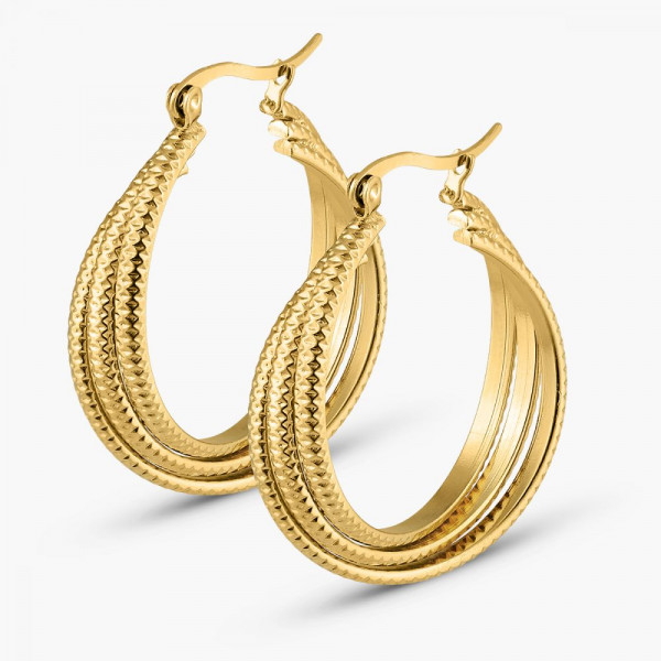 Produktfoto af guld øreringe